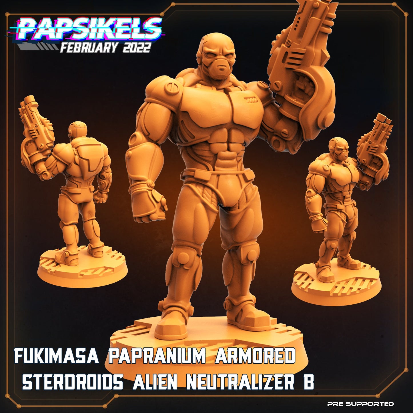 Fukimasa Papranium Armored Sterdroid Alien Neutralizers by Papsikels Miniatures RPG