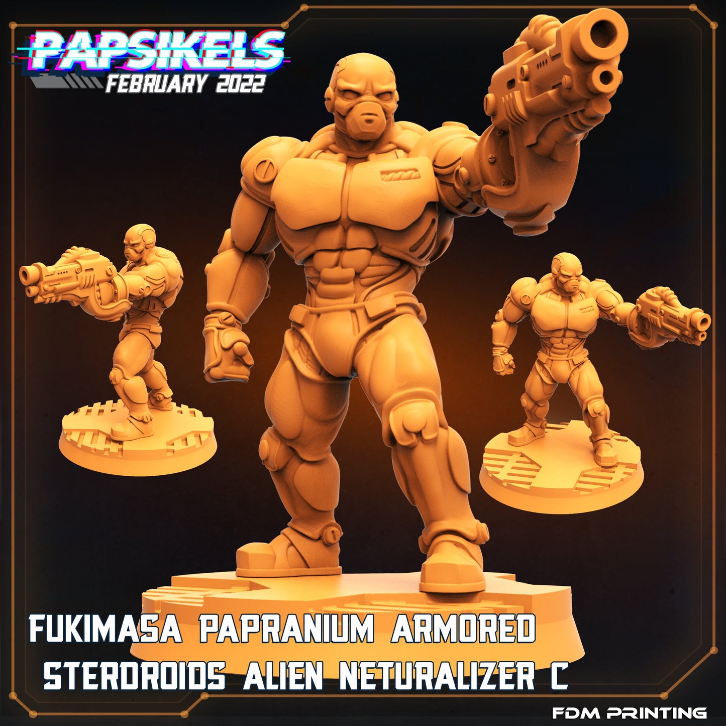 Fukimasa Papranium Armored Sterdroid Alien Neutralizers by Papsikels Miniatures RPG