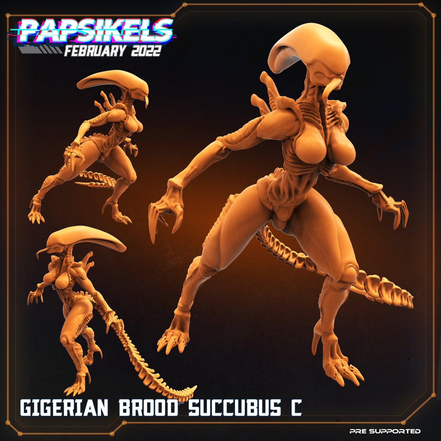 Gigerian Brood Succubus by Papsikels Miniatures RPG Aliens