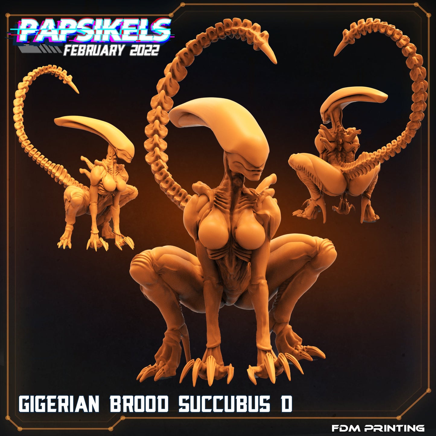 Gigerian Brood Succubus by Papsikels Miniatures RPG Aliens