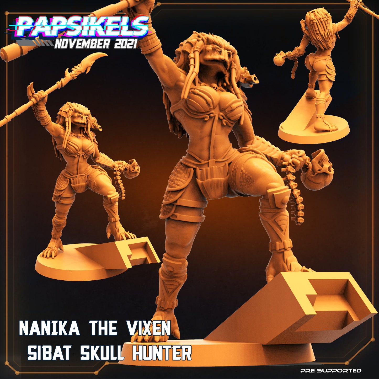 Nanika Vixen Skull Hunter by Papsikels Miniatures Predator Scifi RPG