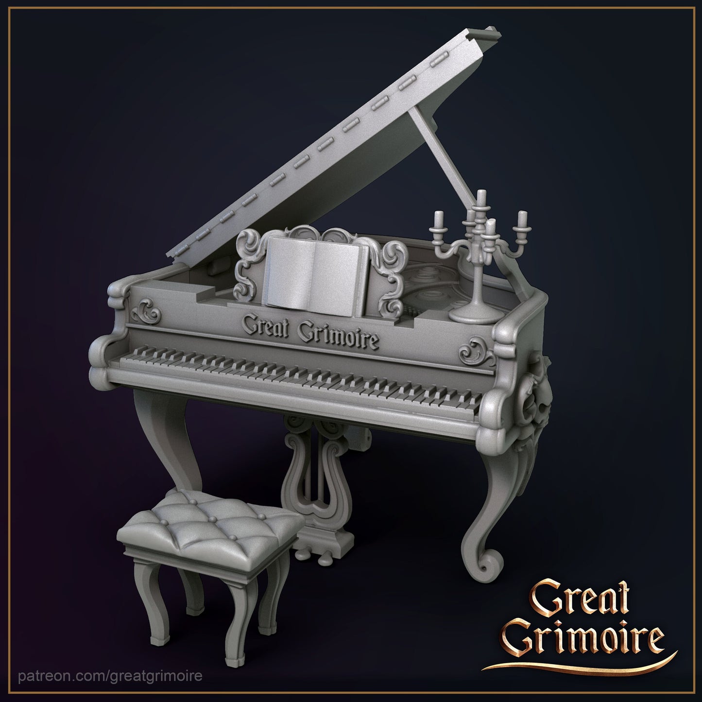 Piano Monster Mimic from "Curse of the Wild Rose Hotel" by Great Grimoire Miniatures RPG