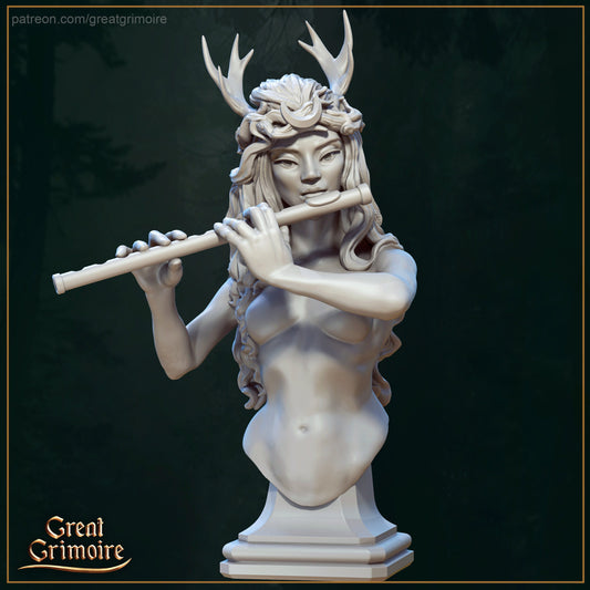 Orelaia the Centaur Bard Bust from "Beyond the Evergreen Forest" by Great Grimoire Miniatures RPG