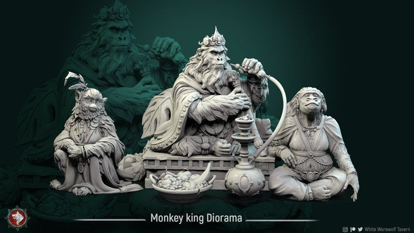 Monkey King Court from "Monkey Valley" by White Werewolf Tavern Miniatures RPG