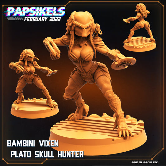 Bambini Vixen Plato Skull Hunter by Papsikels Miniatures Predator RPG Scifi