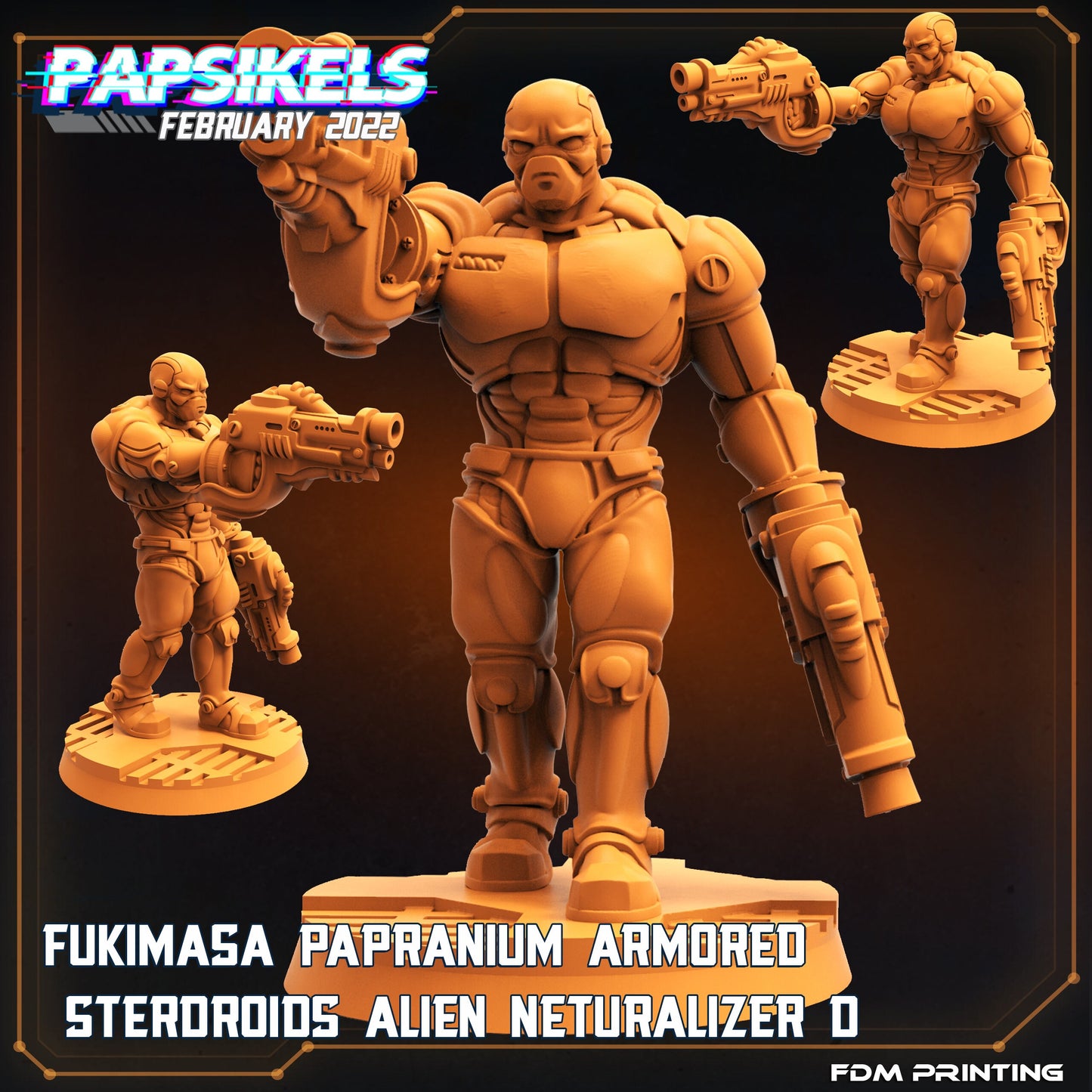 Fukimasa Papranium Armored Sterdroid Alien Neutralizers by Papsikels Miniatures RPG