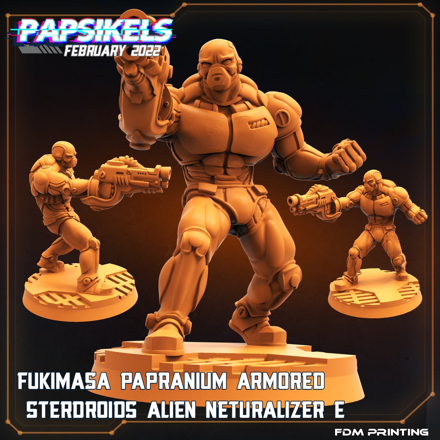 Fukimasa Papranium Armored Sterdroid Alien Neutralizers by Papsikels Miniatures RPG