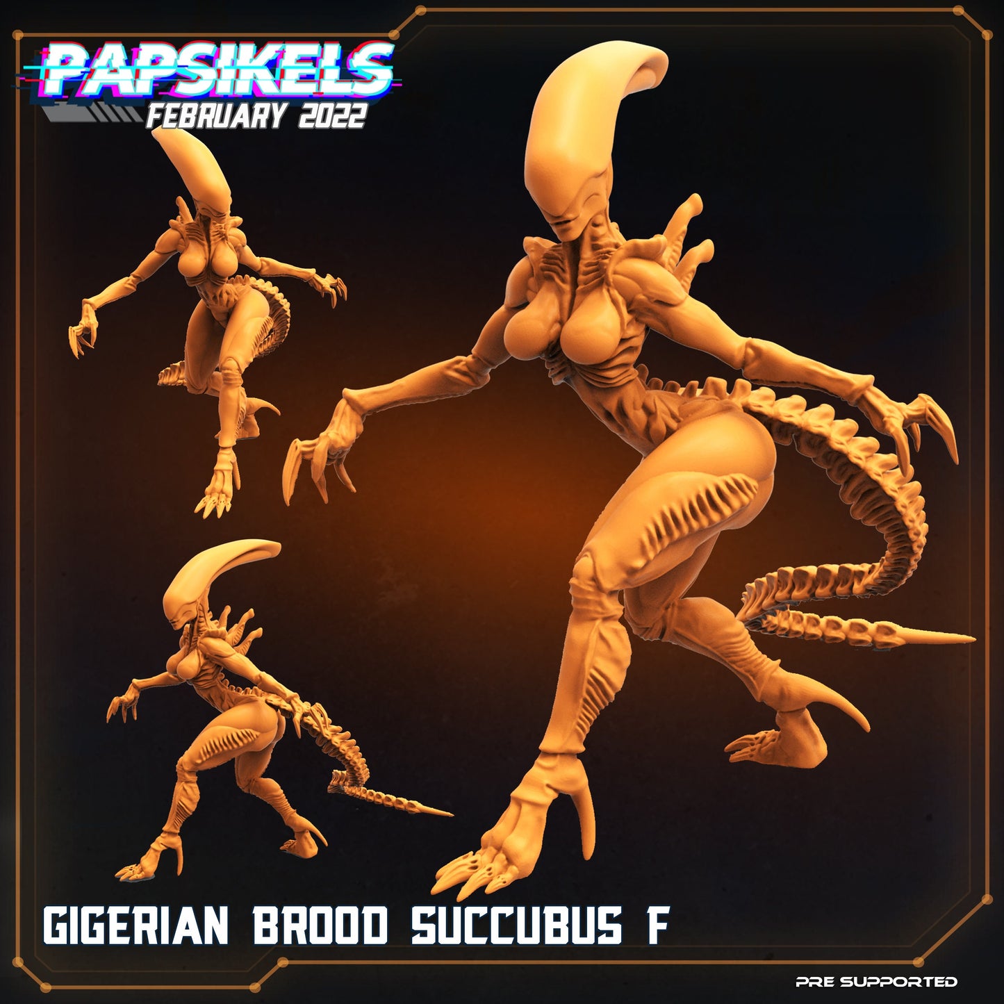 Gigerian Brood Succubus by Papsikels Miniatures RPG Aliens