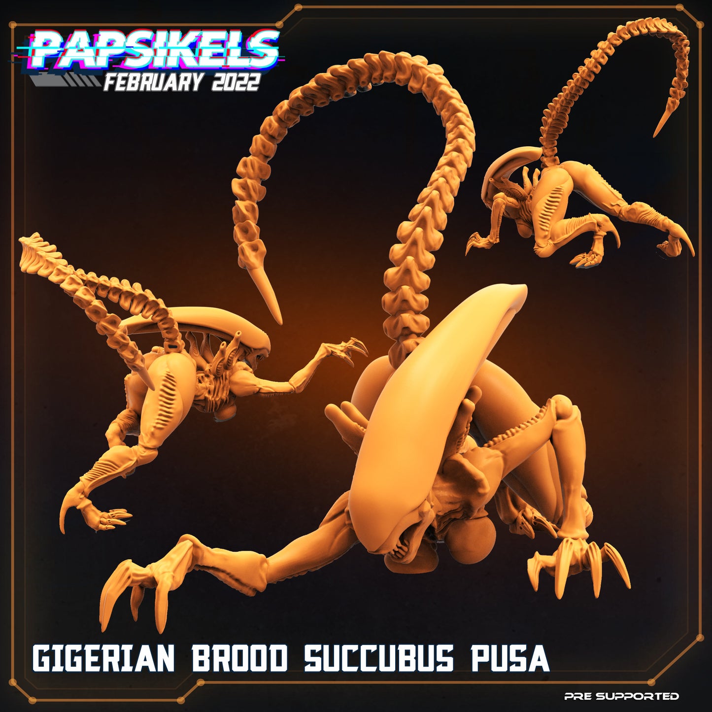 Gigerian Brood Succubus PUSA by Papsikels Miniatures RPG SCIFI