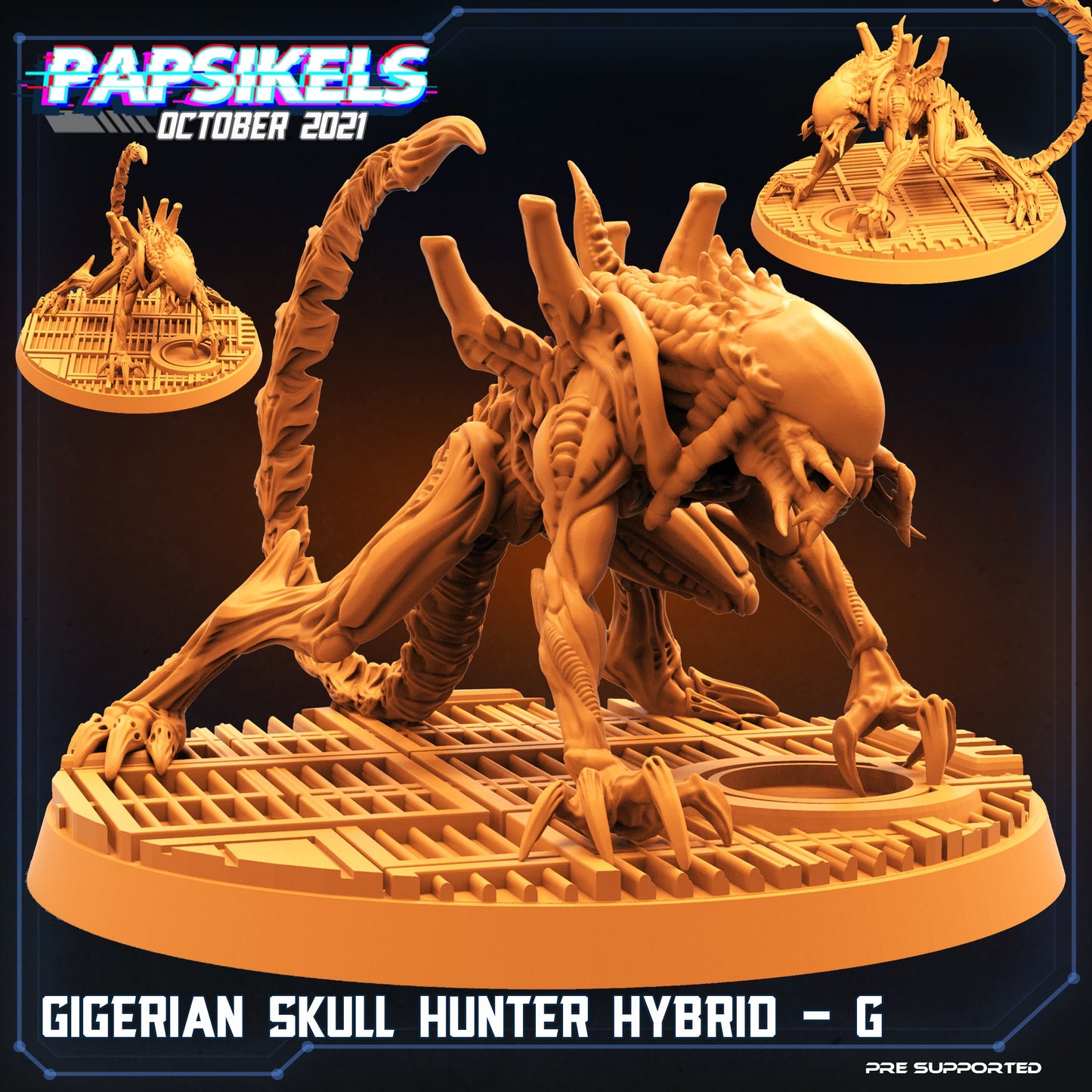 Gigerian Skull Hunter Hybrids by Papsikels Miniatures