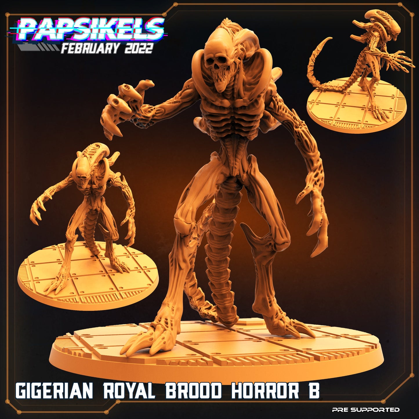 Gigerian Royal Brood Horror by Papsikels Miniatures RPG Aliens