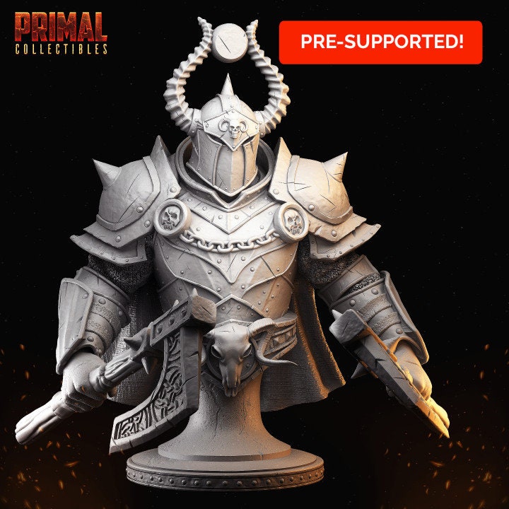 Dark Knight Hadeon Bust by Primal Collectibles Miniatures Heroquest Chaos Warrior