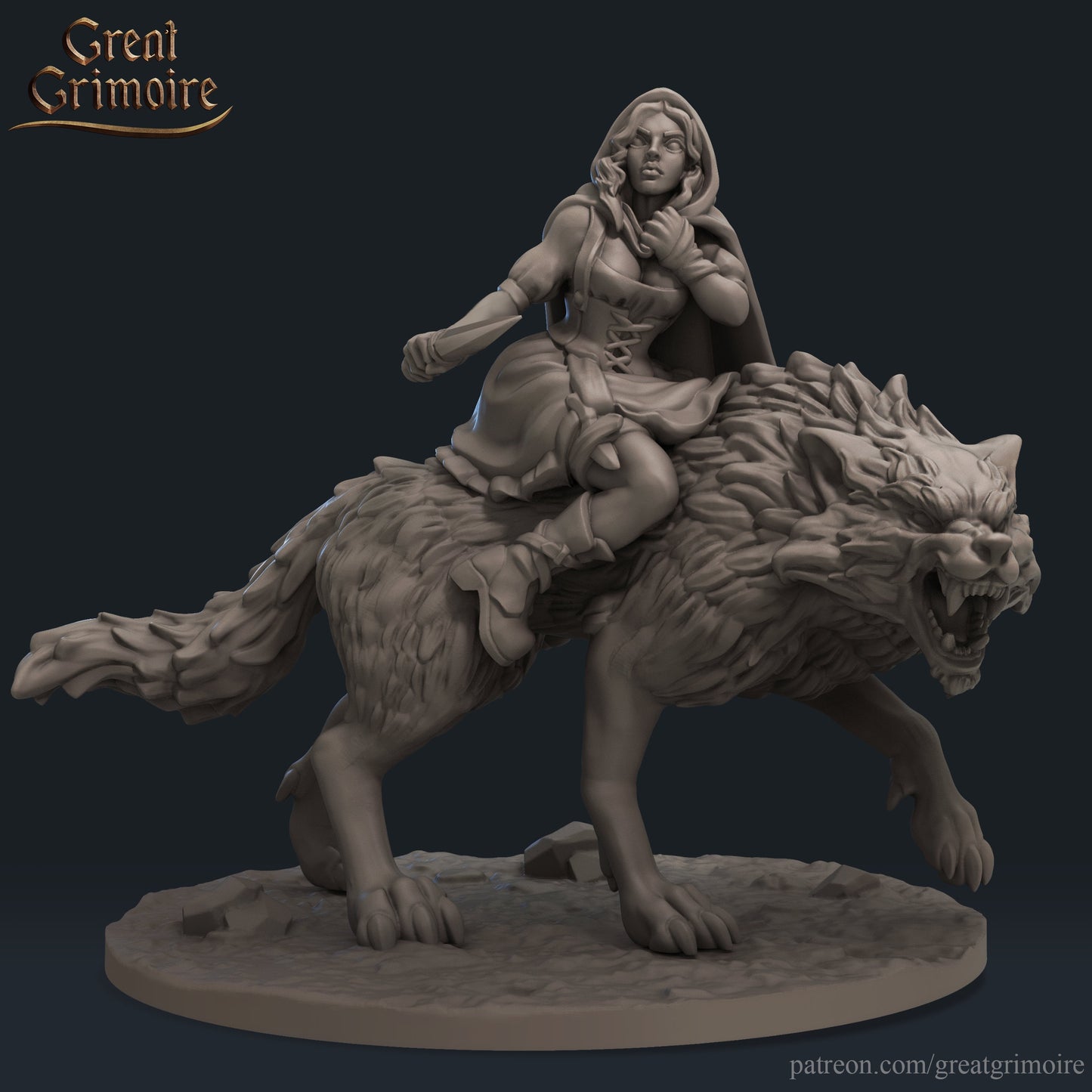 Red Riding Hood and The Wolf from "Grimm Tales" by Great Grimoire Miniatures RPG