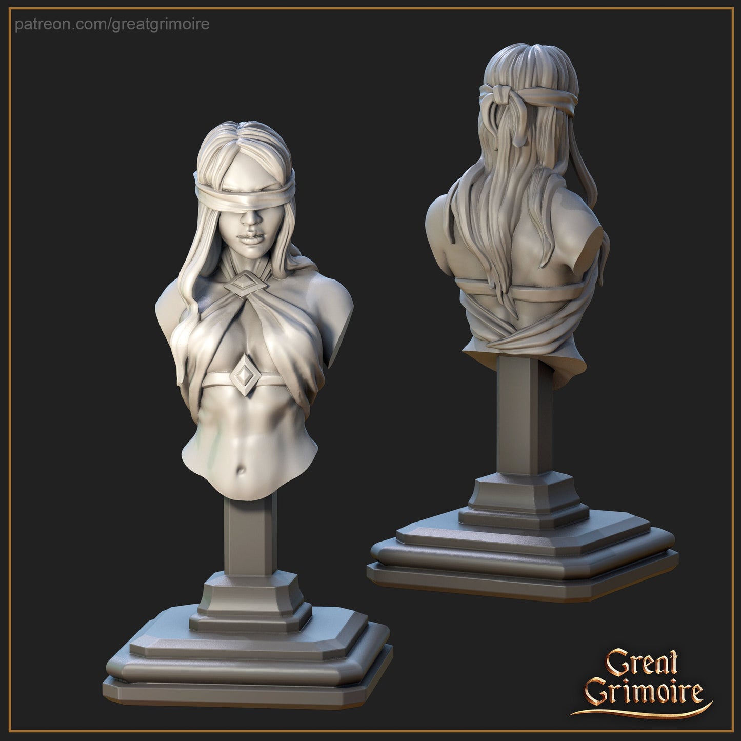 Sacrifice Girl Bust from "Dawn of Heresy" by Great Grimoire Miniatures