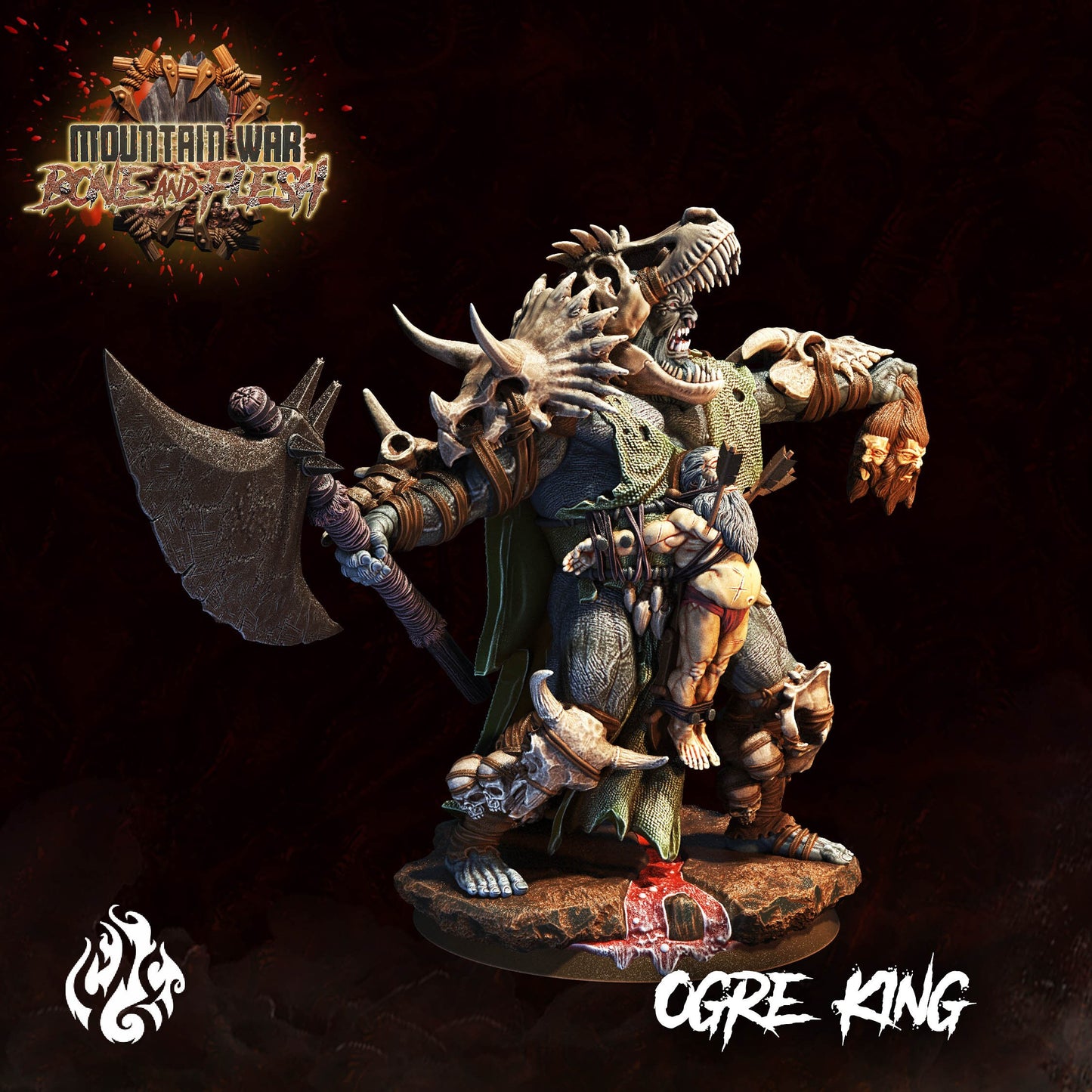 Ogre King from "Mountain War" by Crippled God Foundry Miniatures