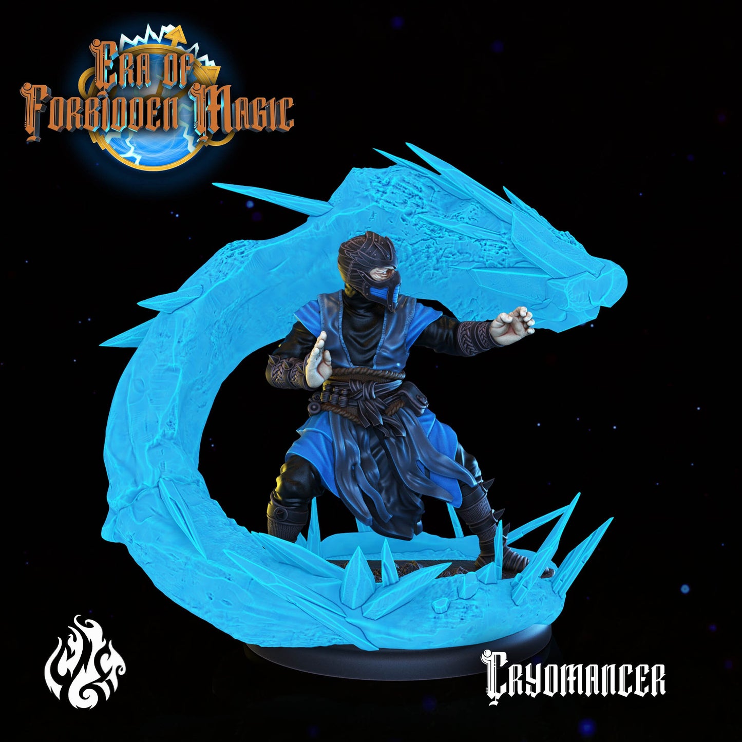 Cryomancer from "Era of Forbidden Magic" by Crippled God Foundry Miniatures