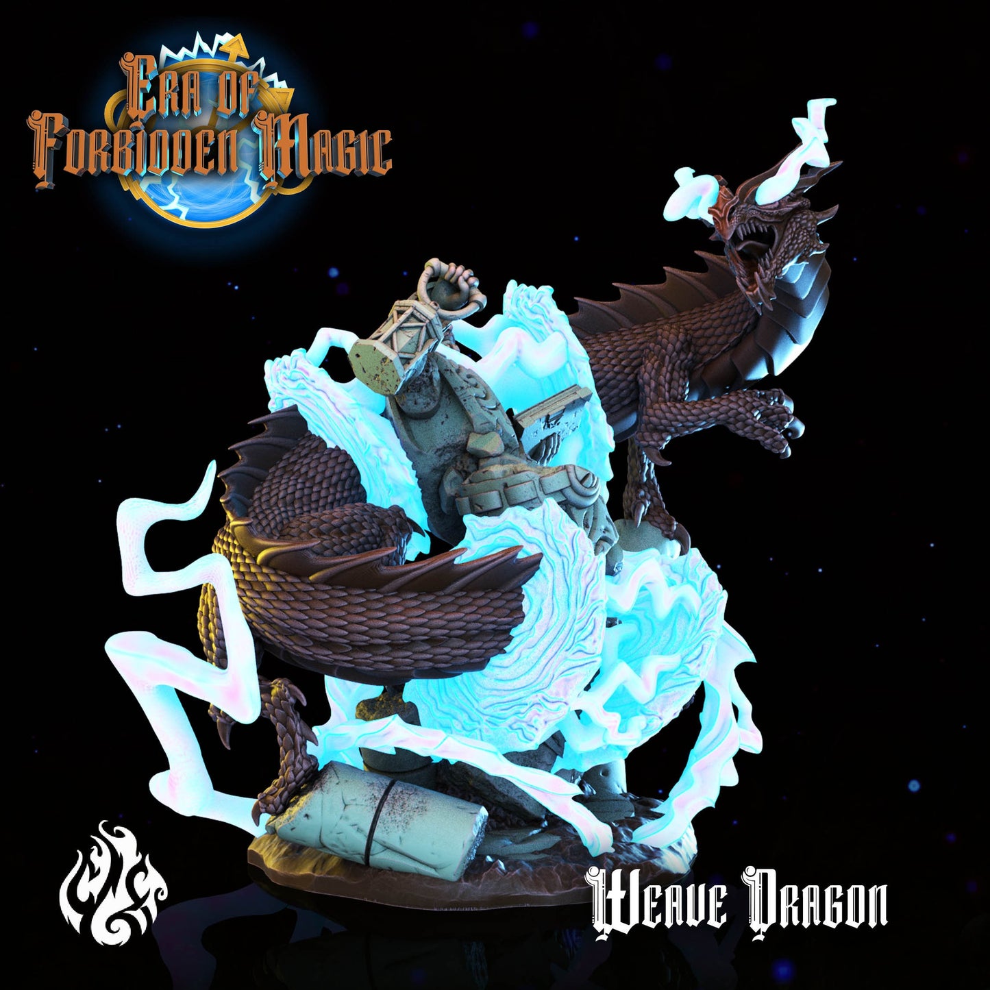 Weave Dragon from "Era of Forbidden Magic" by Crippled God Foundry Miniatures