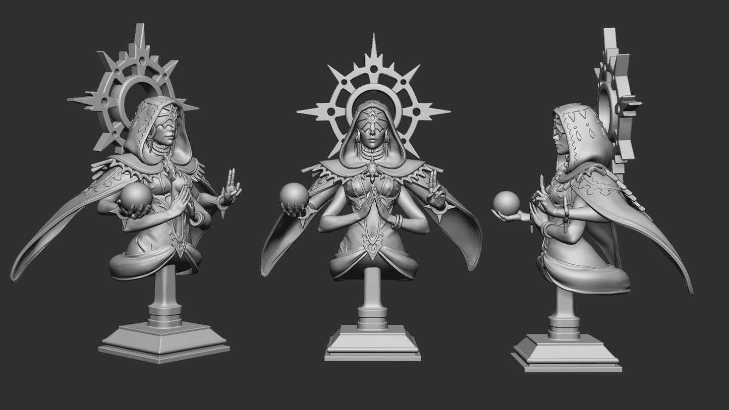 Oracle Bust from "Heavenly Justice" by White Werewolf Tavern Miniatures