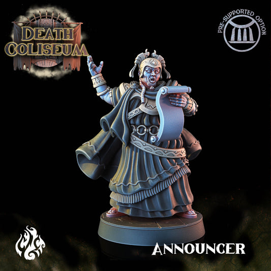 Announcer from "Death Coliseum" by Crippled God Foundry Miniatures