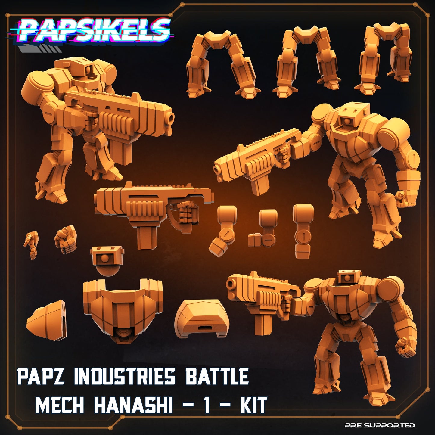 Papz Industries Battle Mech Hanashi Kit by Papsikels Miniatures