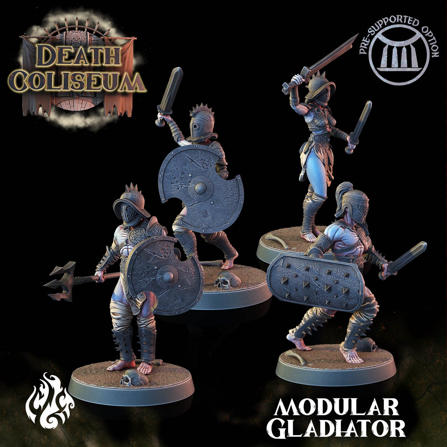 Modular Gladiators from "Death Coliseum" by Crippled God Foundry Miniatures