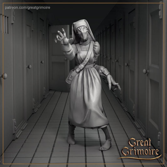 Nurse from "Wicked Hills Asylum" by Great Grimoire Miniatures