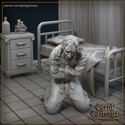 Tom Patient with Environment from "Wicked Hills Asylum" by Great Grimoire Miniatures