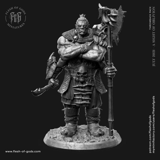 Drenosh the Orc God from "A Sight of Oblivion" by Flesh of Gods Miniatures