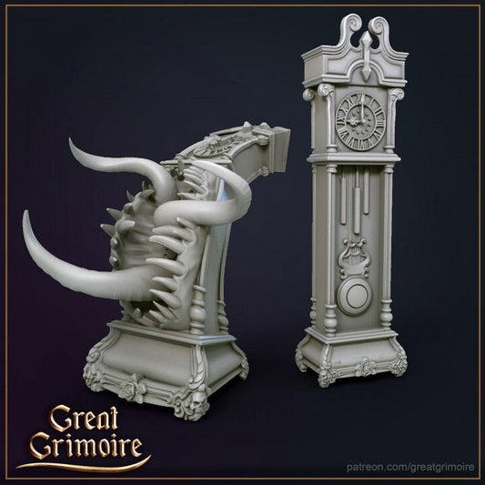 Clock Monster Mimic from "Curse of the Wild Rose Hotel" by Great Grimoire Miniatures RPG