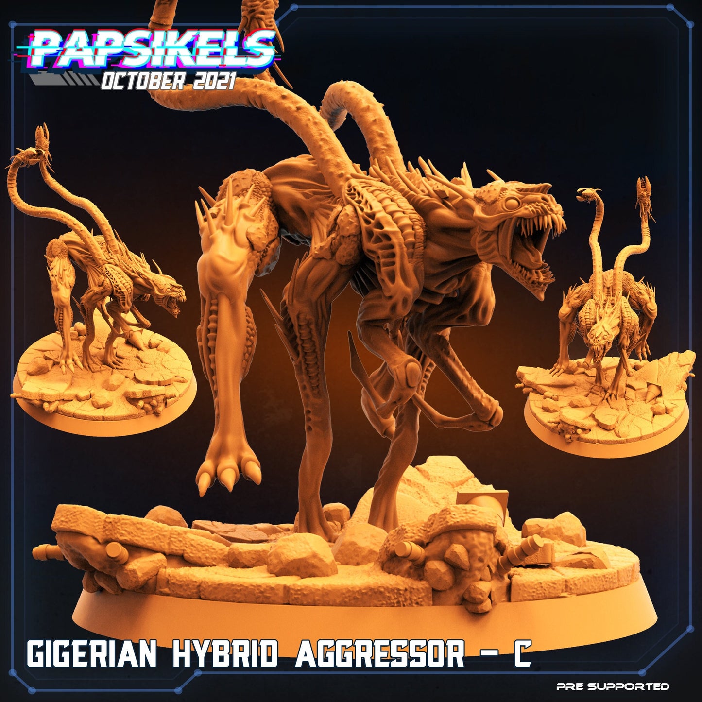 Gigerian Hybrid Aggressor by Papsikels Miniatures