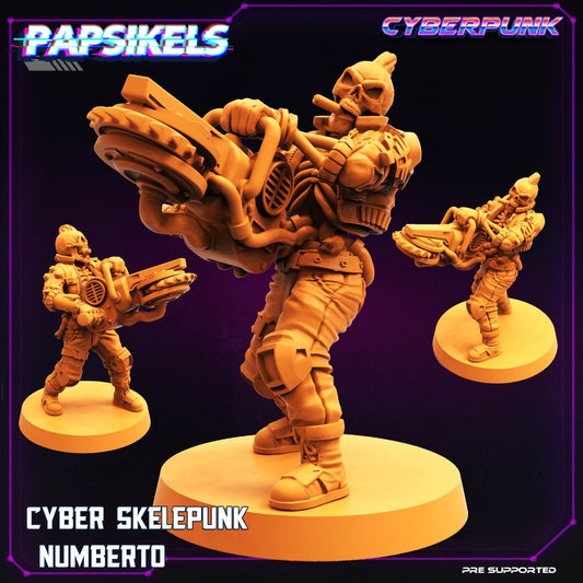 Cyber Skelepunk Numberto by Papsikels Cyberpunk Miniatures