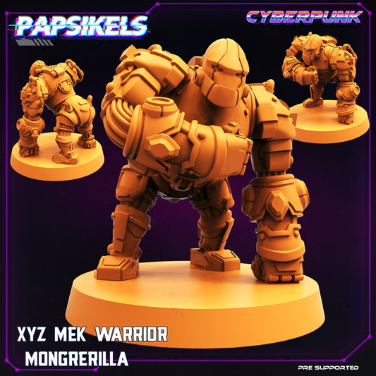 Mek Warrior Cyber Gorilla by Papsikels Cyberpunk Miniatures