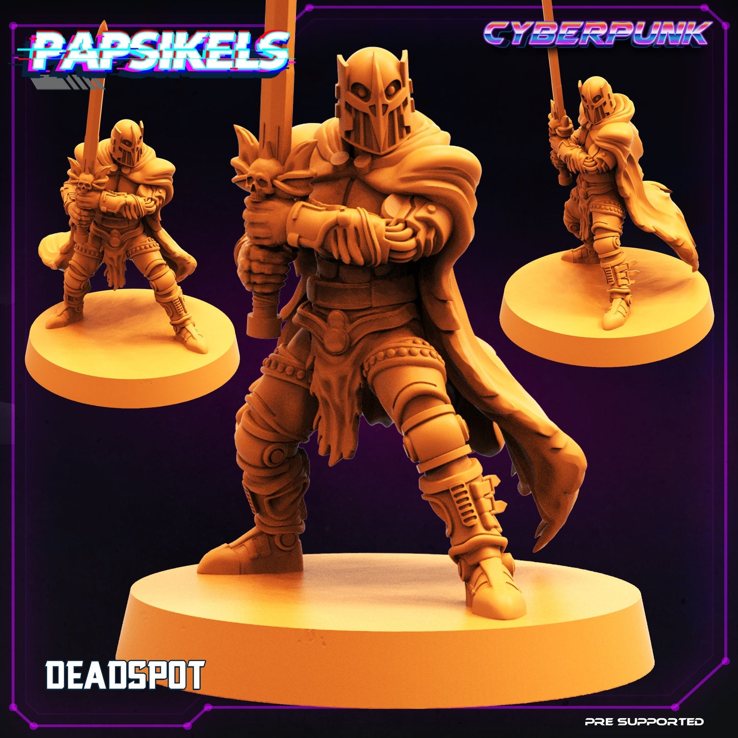 Deadspot Cyber Knight by Papsikels Cyberpunk Miniatures