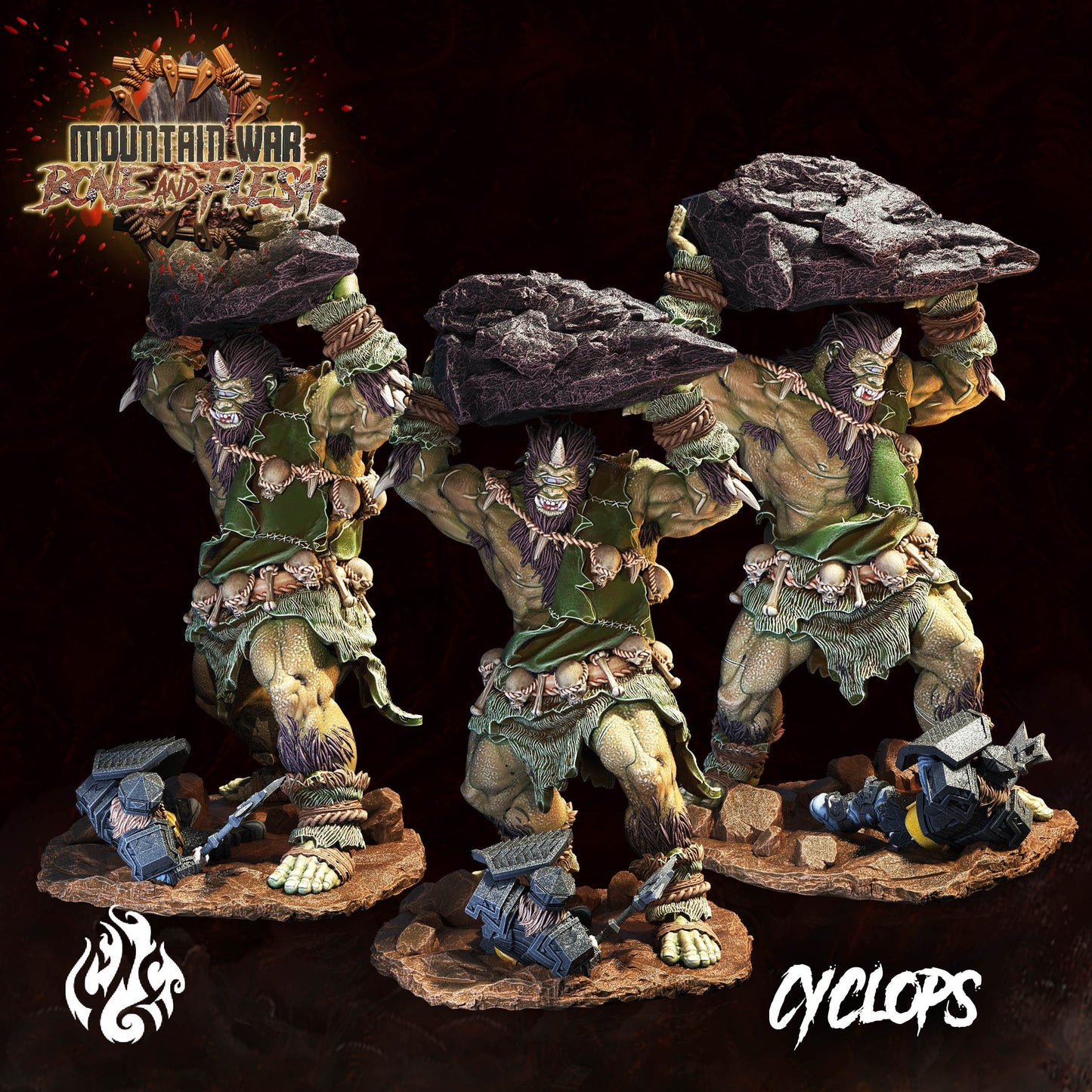 Cyclops from "Mountain War" by Crippled God Foundry Miniatures