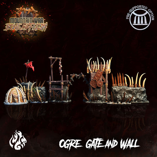 Ogre Gate and Wall from "Mountain War" by Crippled God Foundry Miniatures