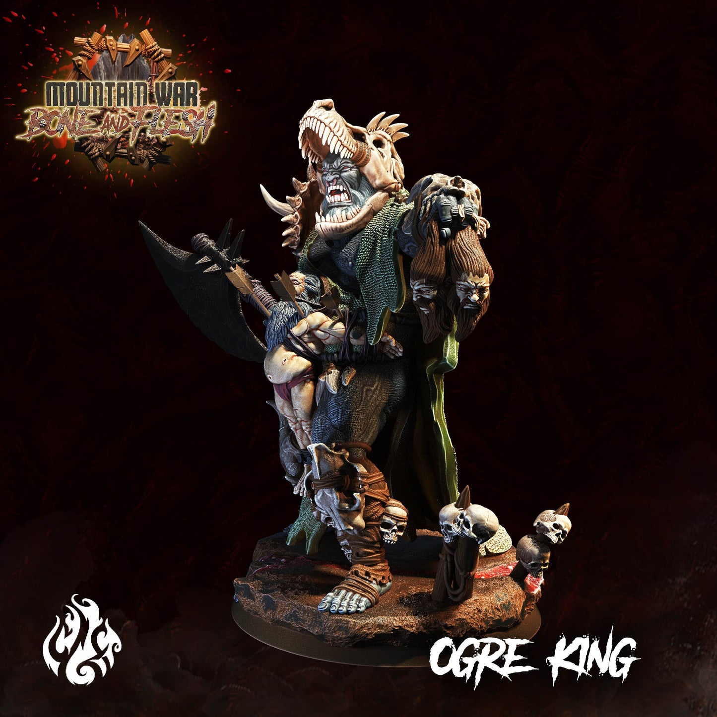 Ogre King from "Mountain War" by Crippled God Foundry Miniatures