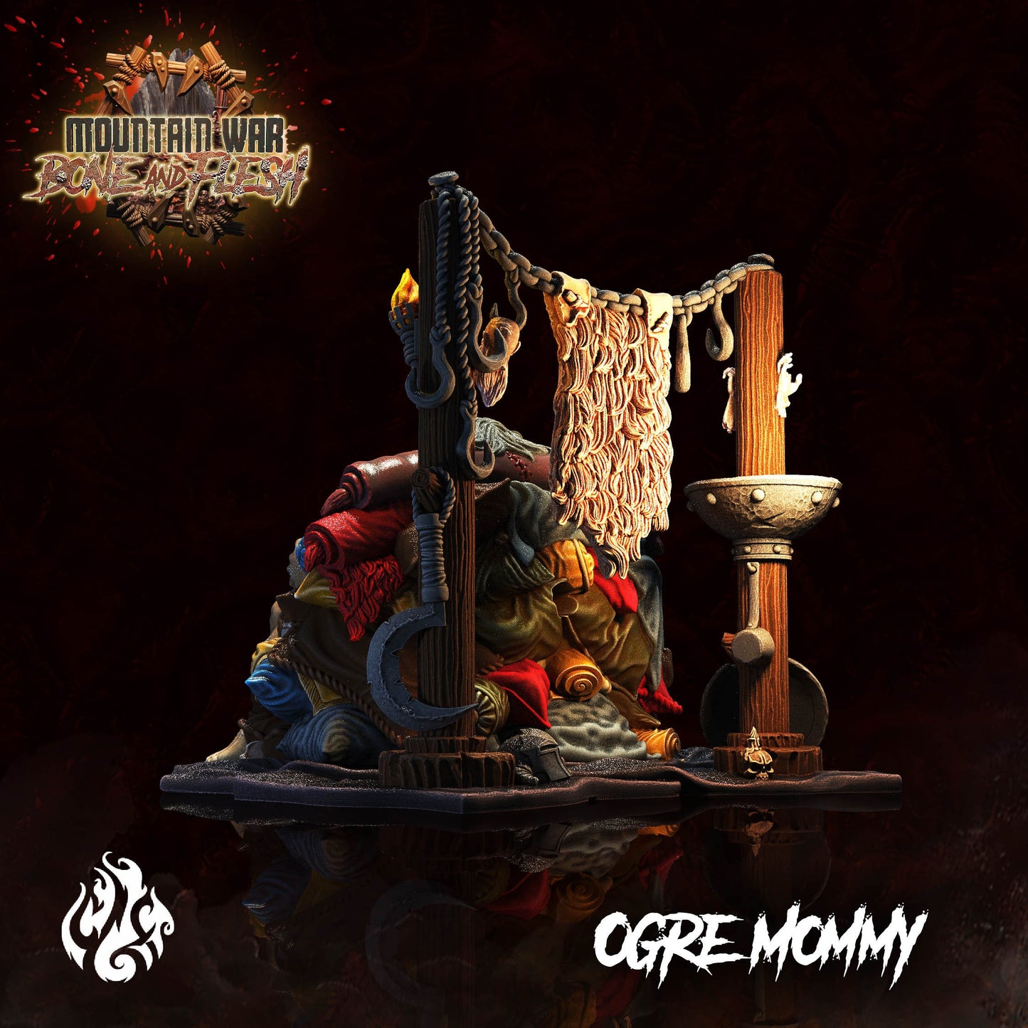 Ogre Mommy from "Mountain War" by Crippled God Foundry Miniatures