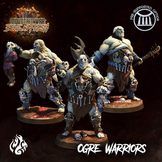 Ogre Warriors from "Mountain War" by Crippled God Foundry Miniatures