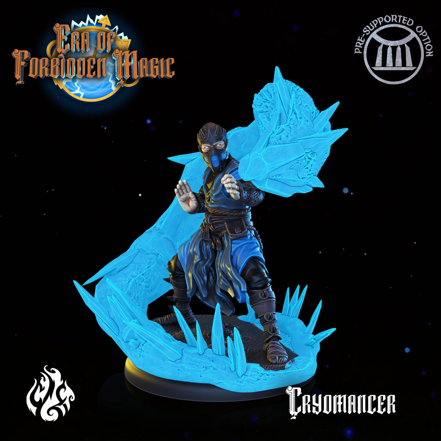 Cryomancer from "Era of Forbidden Magic" by Crippled God Foundry Miniatures