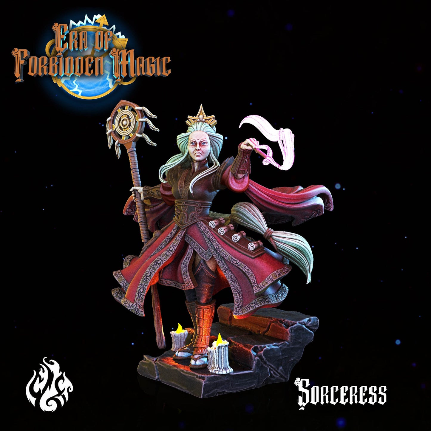 Sorceress from "Era of Forbidden Magic" by Crippled God Foundry Miniatures