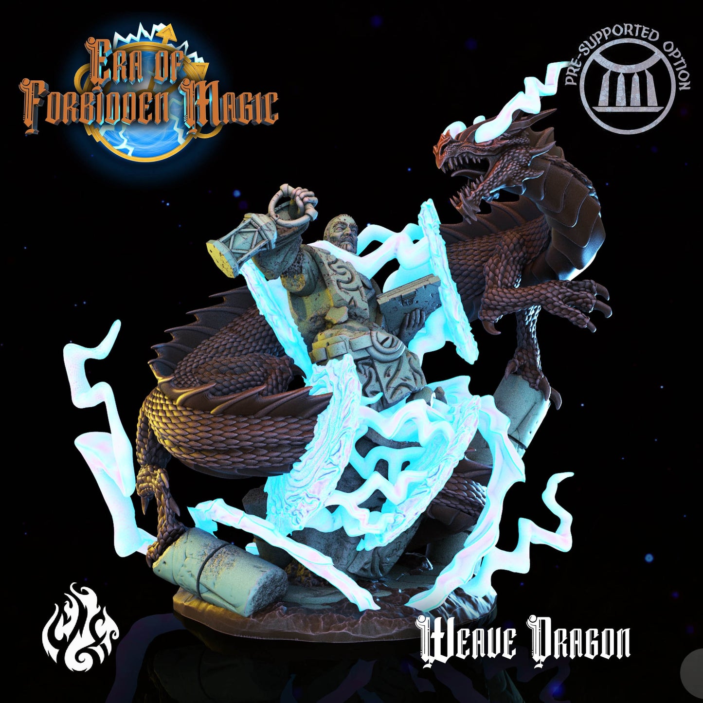 Weave Dragon from "Era of Forbidden Magic" by Crippled God Foundry Miniatures