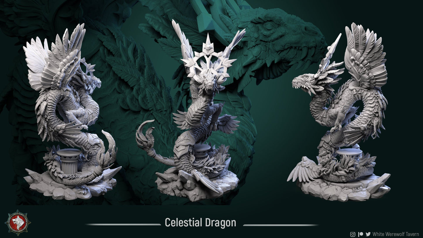 Celestial Dragon from "Heavenly Justice" by White Werewolf Tavern Miniatures