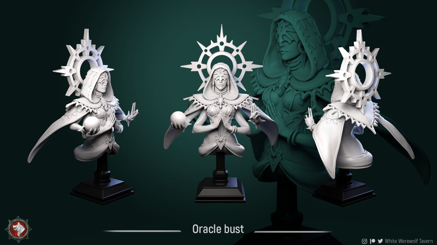 Oracle Bust from "Heavenly Justice" by White Werewolf Tavern Miniatures