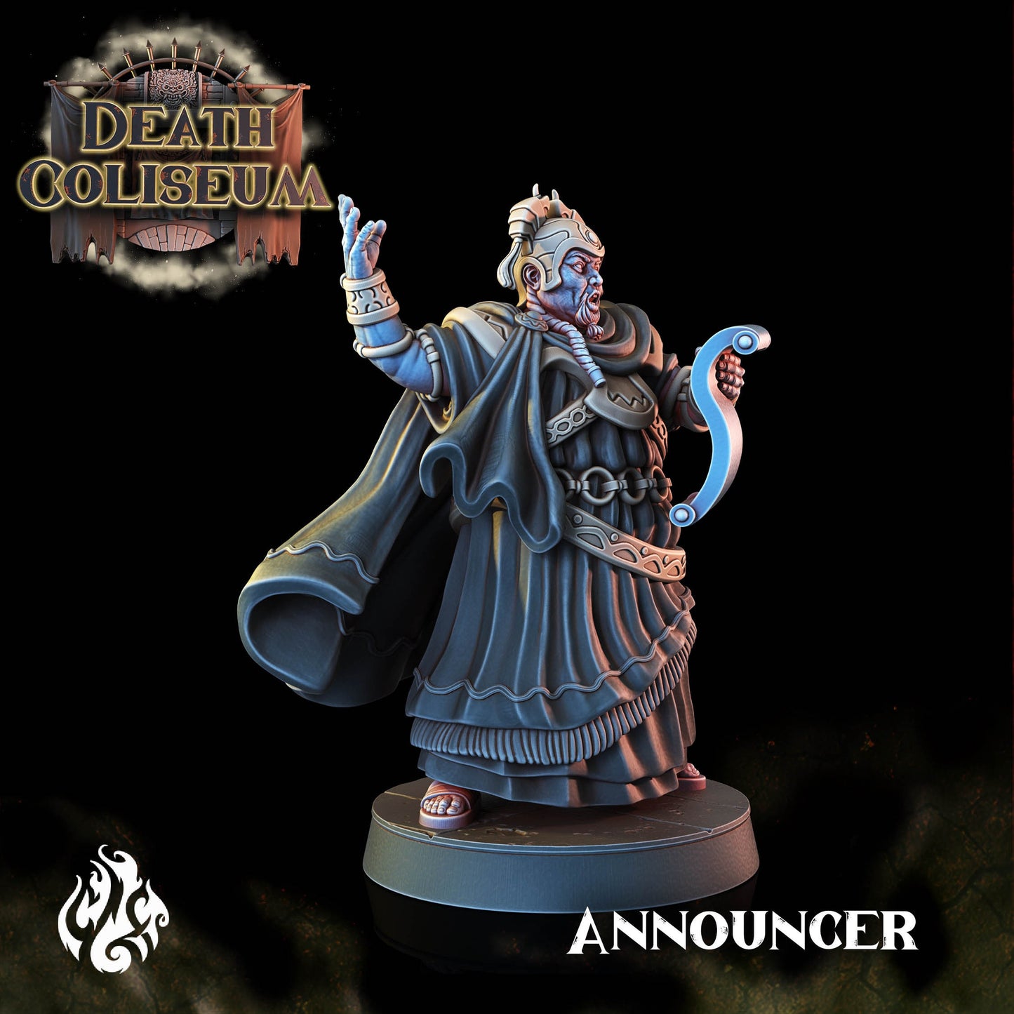 Announcer from "Death Coliseum" by Crippled God Foundry Miniatures