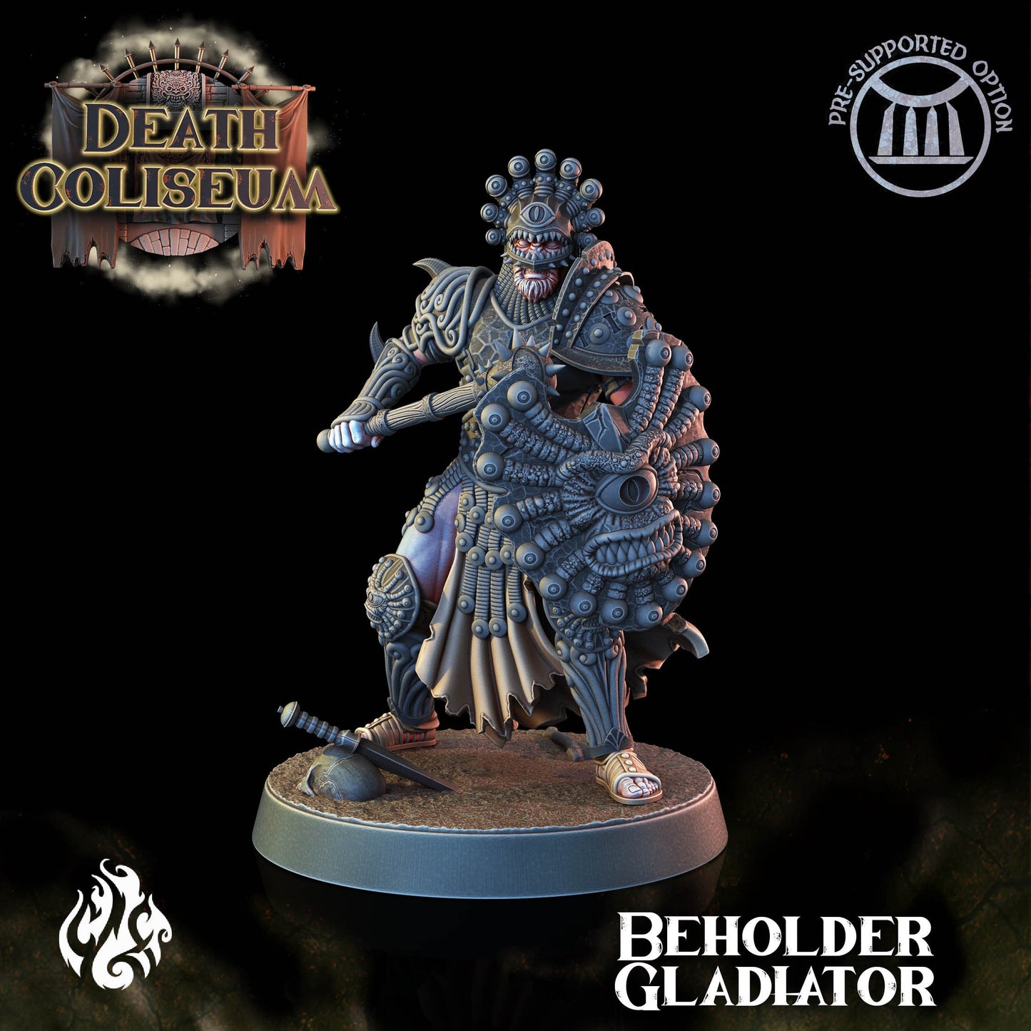 Beholder Gladiator from "Death Coliseum" by Crippled God Foundry Miniatures