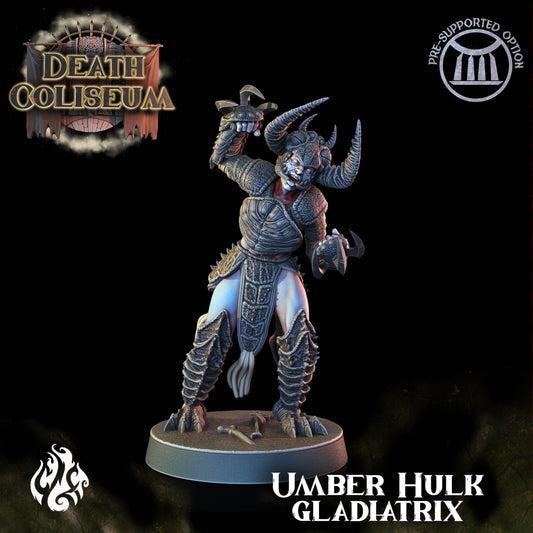 Umber Hulk Gladiator from "Death Coliseum" by Crippled God Foundry Miniatures