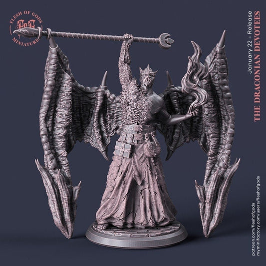 Draconian Disciple from "Draconian Devotees"  by Flesh of Gods Miniatures