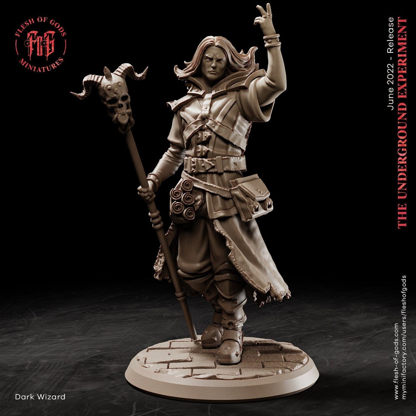 Dark Wizard from "Underground Experiment" by Flesh of Gods Miniatures