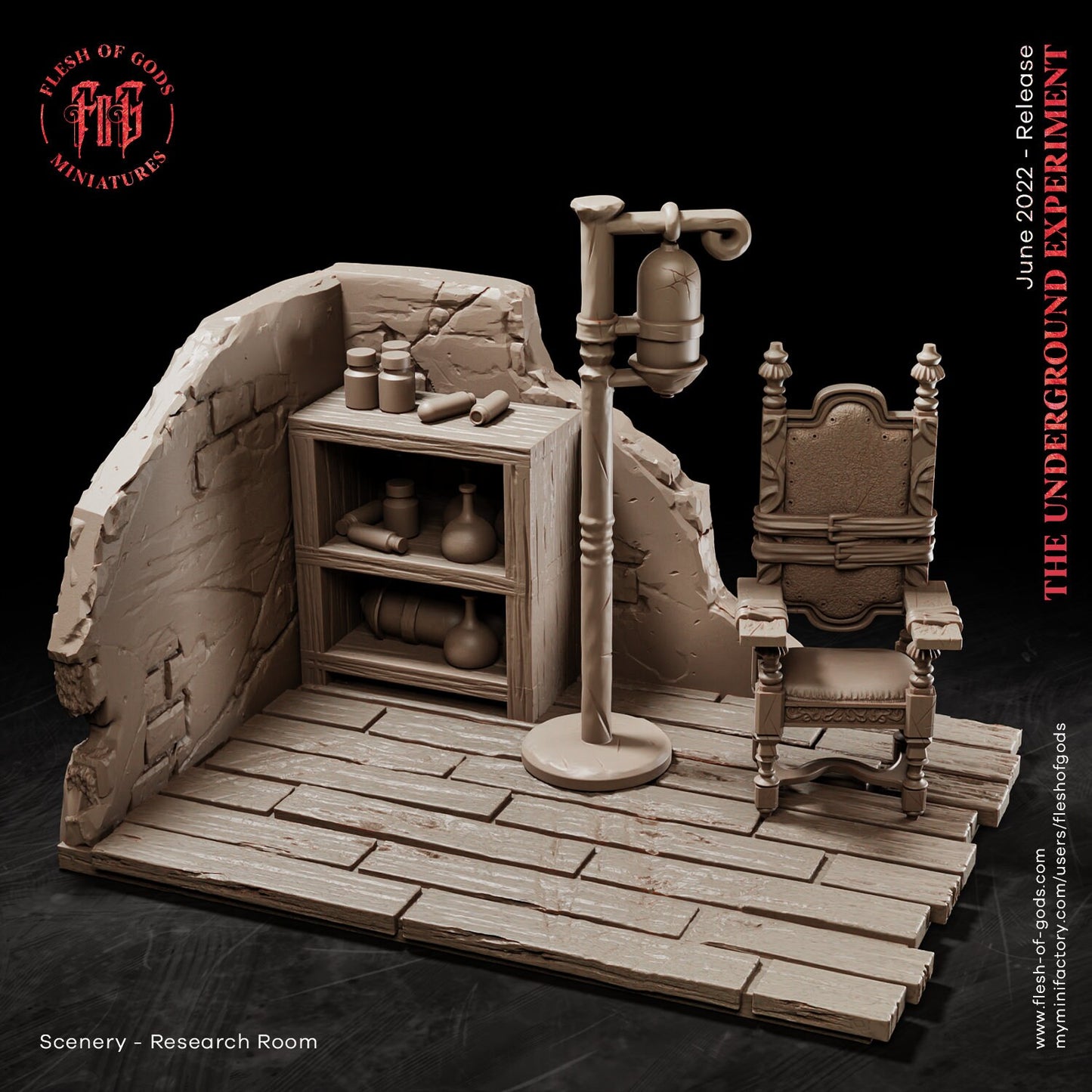 Scenery Terrain from "Underground Experiment" by Flesh of Gods Miniatures