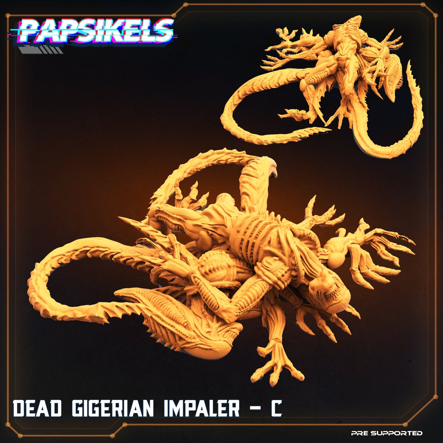 Dead Alien Gigerian Impaler from "Skull Hunters" by Papsikels Miniatures